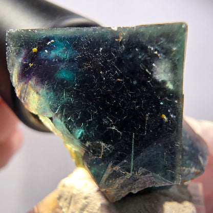 Phantom Fluorit Würfel Stufe, blau Butterfly Pocket, Okorusu, Namibia 36*33*29mm #12510