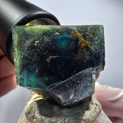 Phantom Fluorit Würfel Stufe, blau Butterfly Pocket, Okorusu, Namibia 36*33*29mm #12510