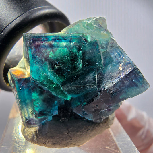 Phantom Fluorit Würfel Stufe, blau Butterfly Pocket, Okorusu, Namibia 29*24*20mm #12511