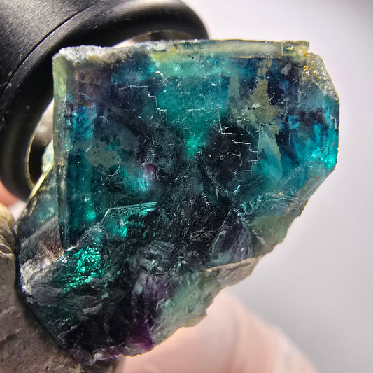 Phantom Fluorit Würfel Stufe, blau Butterfly Pocket, Okorusu, Namibia 34*27*19mm #12512