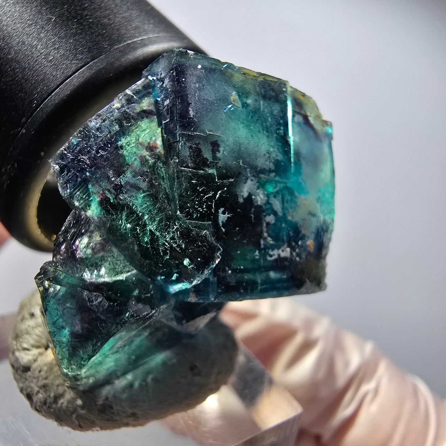 Phantom Fluorit Würfel Stufe, blau Butterfly Pocket, Okorusu, Namibia 34*27*19mm #12512