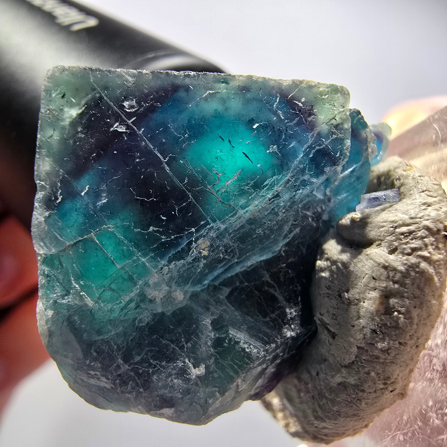 Phantom Fluorite Cube Specimen, Blue Butterfly Pocket, Okorusu, Namibia 32*28*21mm #12513