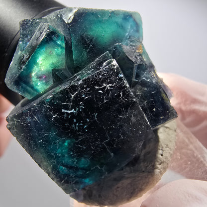 Phantom Fluorit Würfel Stufe, blau Butterfly Pocket, Okorusu, Namibia 35*31*23mm #12514