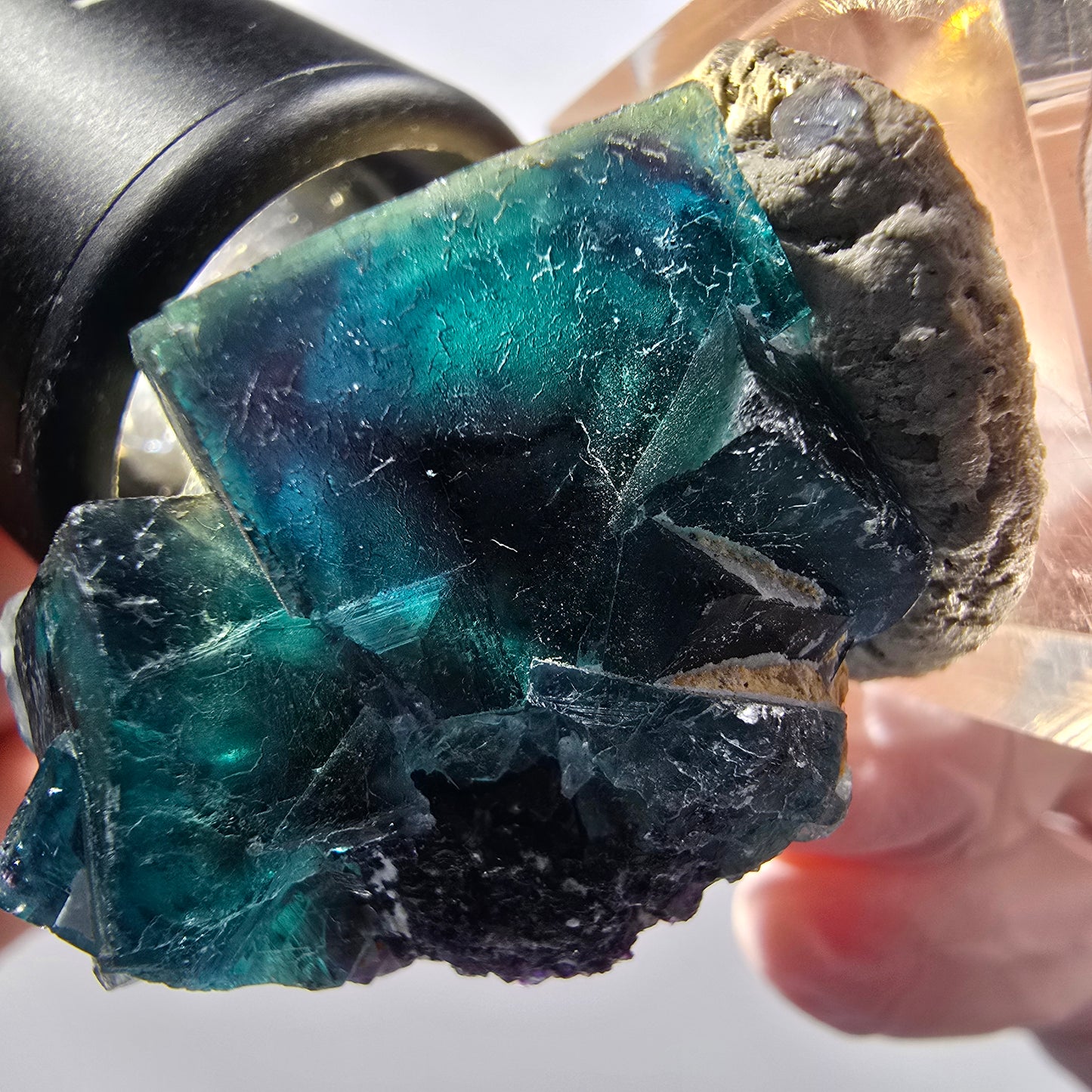 Phantom Fluorit Würfel Stufe, blau Butterfly Pocket, Okorusu, Namibia 35*31*23mm #12514