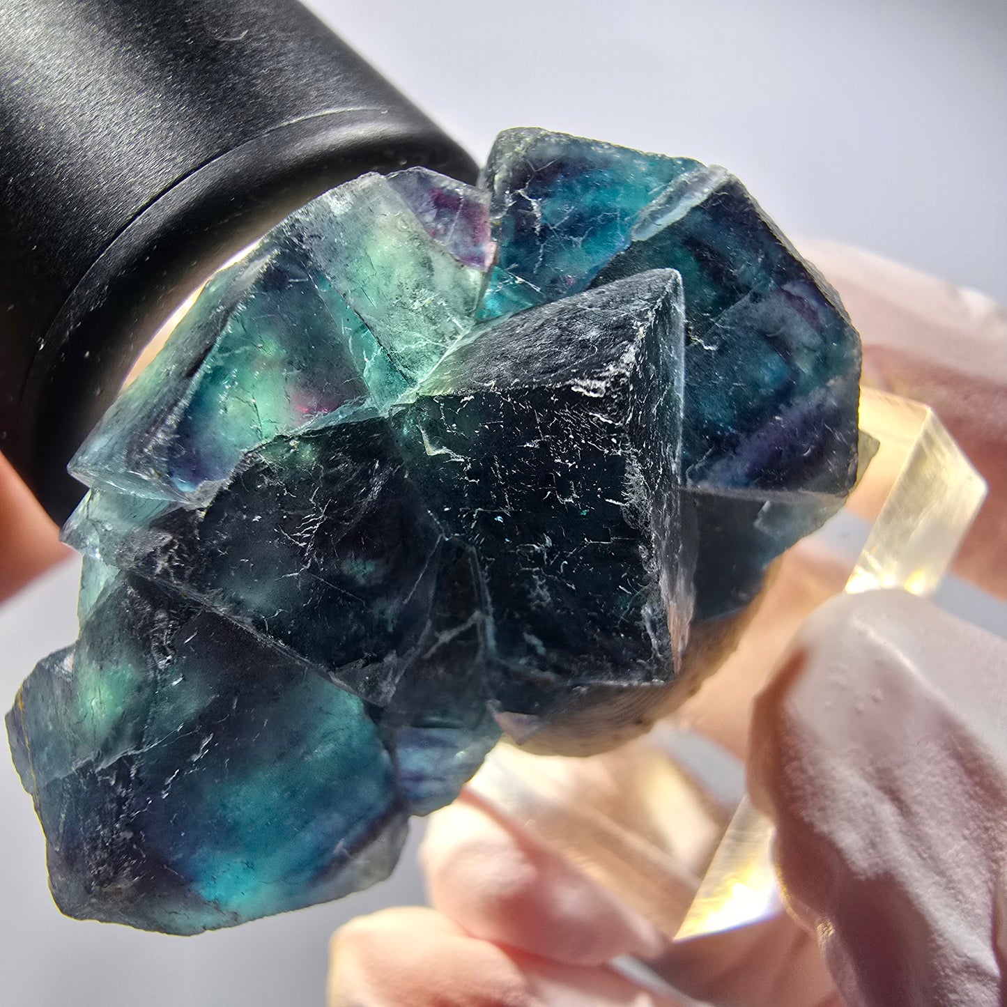 Phantom Fluorit Würfel Stufe, blau Butterfly Pocket, Okorusu, Namibia 41*27*20mm #12515