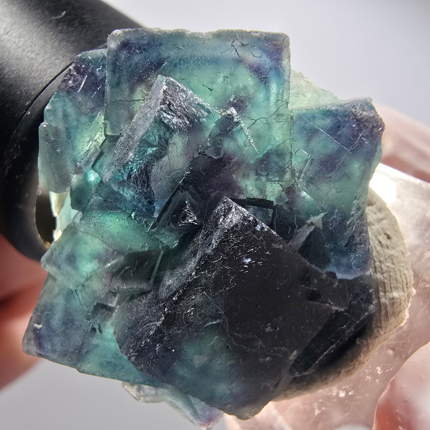 Phantom Fluorit Würfel Stufe, blau Butterfly Pocket, Okorusu, Namibia 32*28*13mm #12516