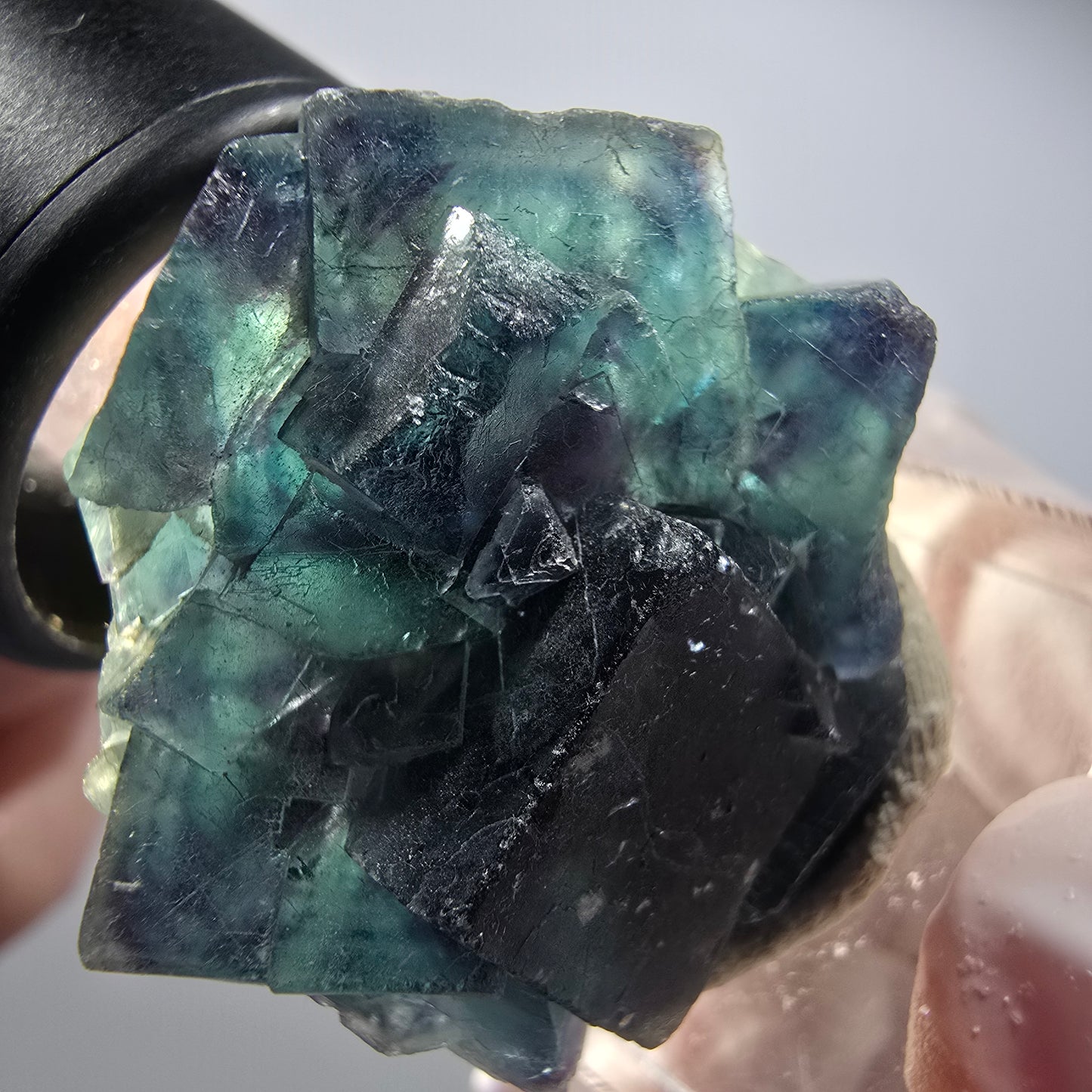 Phantom Fluorit Würfel Stufe, blau Butterfly Pocket, Okorusu, Namibia 32*28*13mm #12516