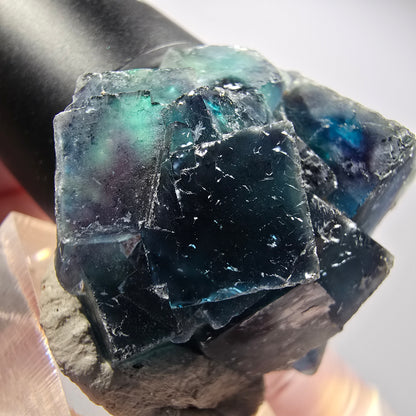 Phantom Fluorite Crystal Cluster, blue Butterfly Pocket, Okorusu, Namibia 41*33*22mm #12517