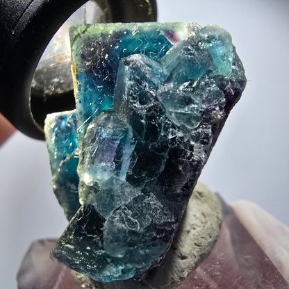 Phantom Fluorite Crystal Cluster, blue Butterfly Pocket, Okorusu, Namibia 41*33*22mm #12517