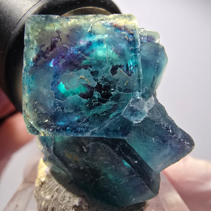 Phantom Fluorit Würfel Stufe, blau Butterfly Pocket, Okorusu, Namibia 27*25*16mm #12518