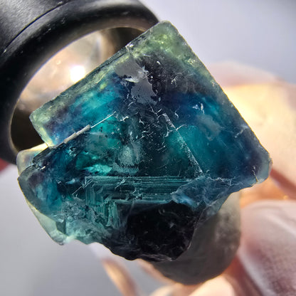 Phantom Fluorit Würfel Stufe, blau Butterfly Pocket, Okorusu, Namibia 27*25*16mm #12518