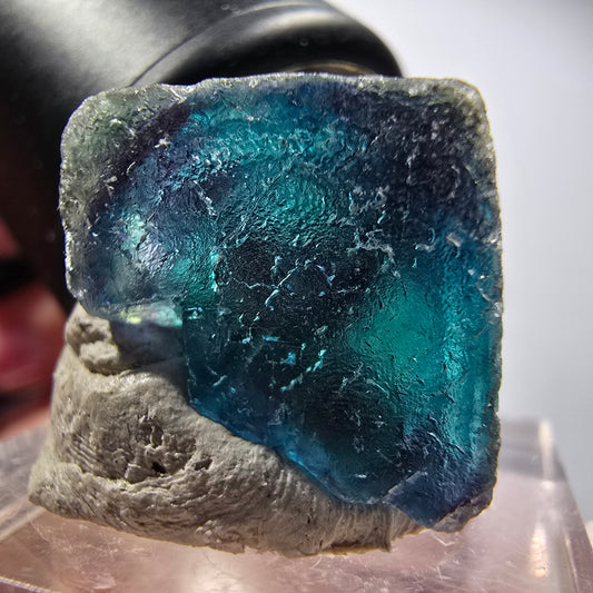 Phantom Fluorit Würfel Stufe, blau Butterfly Pocket, Okorusu, Namibia 22*18*16mm #12519