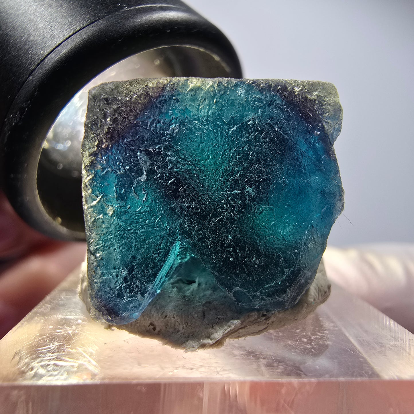 Phantom Fluorit Würfel Stufe, blau Butterfly Pocket, Okorusu, Namibia 22*18*16mm #12519