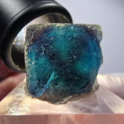 Phantom Fluorit Würfel Stufe, blau Butterfly Pocket, Okorusu, Namibia 22*18*16mm #12519