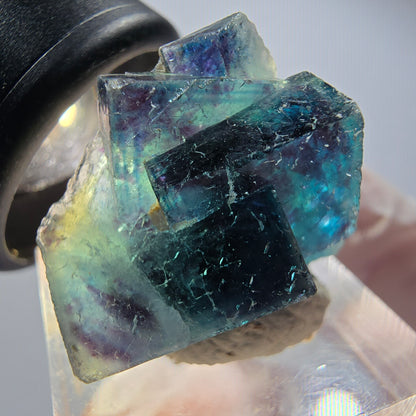 Phantom Fluorit Würfel Stufe, blau Butterfly Pocket, Okorusu, Namibia 27*21*16mm #12520