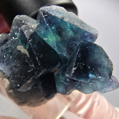 Phantom Fluorite cube specimen, blue Butterfly Pocket, Okorusu, Namibia 36*27*19mm #12521