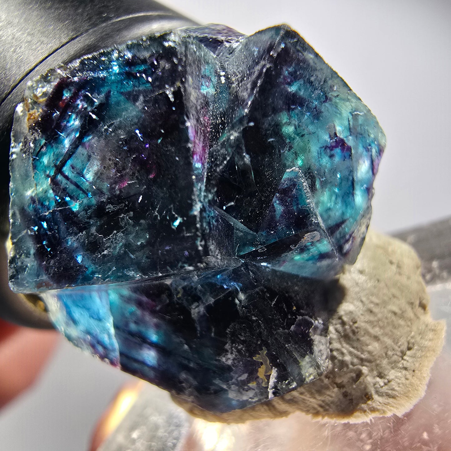 Phantom Fluorit Würfel Stufe, blau Butterfly Pocket, Okorusu, Namibia 23*21*15mm #12522