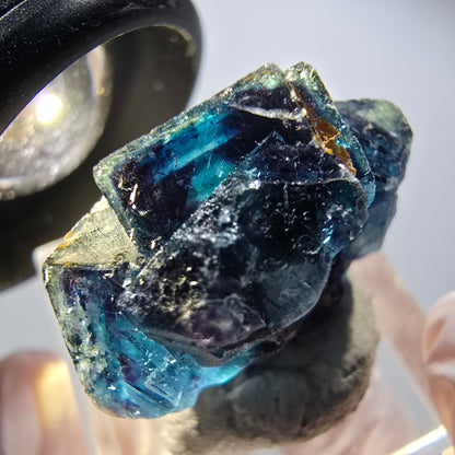 Phantom Fluorit Würfel Stufe, blau Butterfly Pocket, Okorusu, Namibia 23*21*15mm #12522