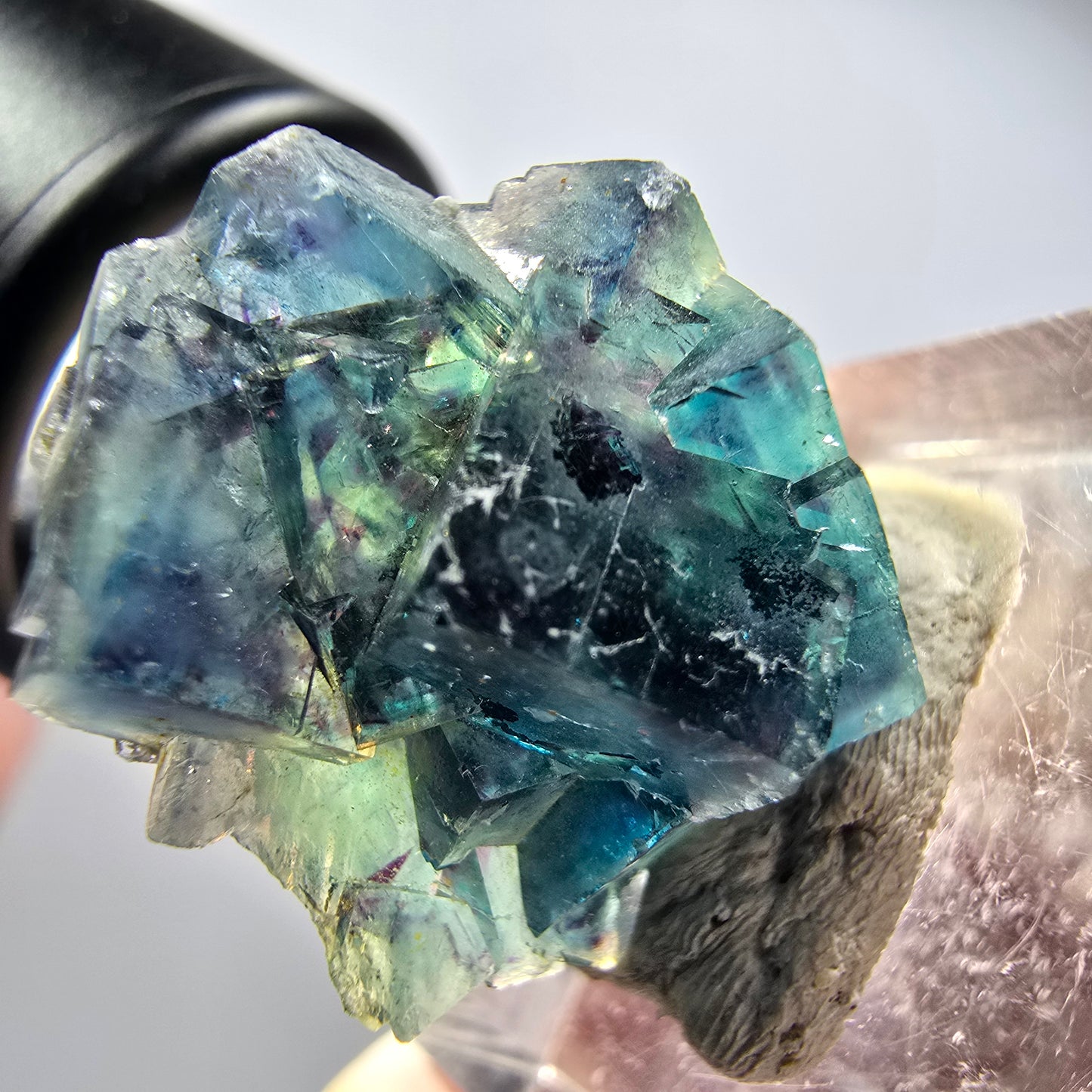 Spécimen de cubes de fluorine fantôme, bleu Butterfly Pocket, Okorusu, Namibie 20*19*13mm #12523