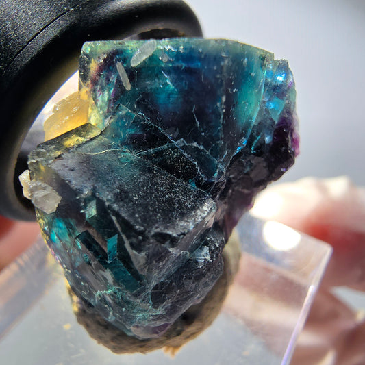 Phantom Fluorit Würfel Stufe, blau Butterfly Pocket, Okorusu, Namibia 26*22*21mm #12526