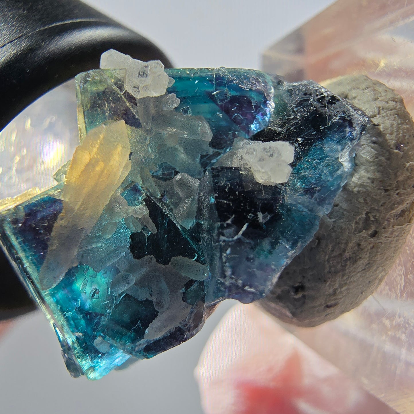 Phantom Fluorit Würfel Stufe, blau Butterfly Pocket, Okorusu, Namibia 26*22*21mm #12526
