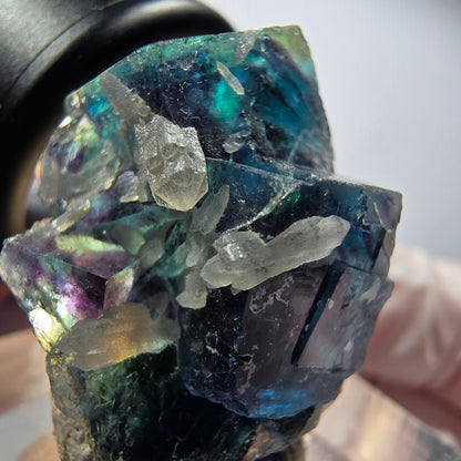 Phantom Fluorit Würfel Stufe, blau Butterfly Pocket, Okorusu, Namibia 26*22*21mm #12526