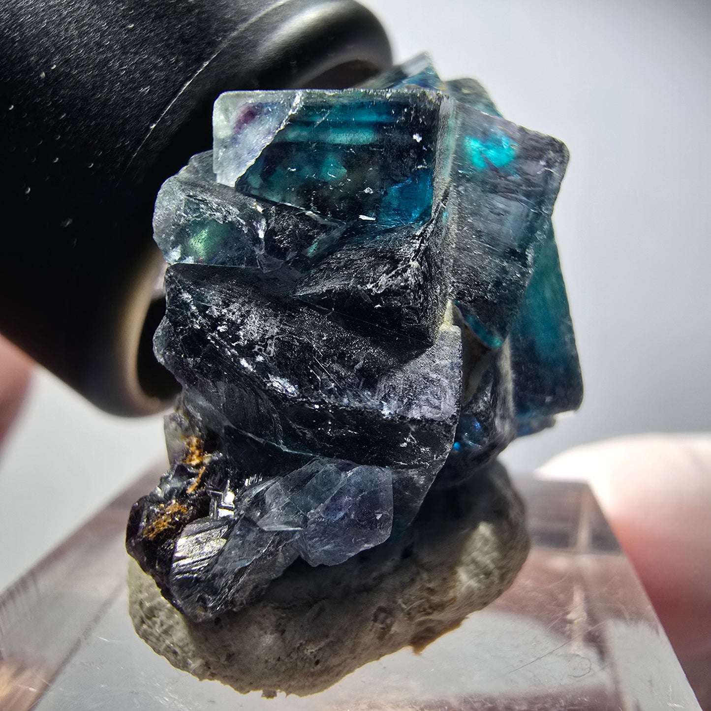 Phantom Fluorit Würfel Stufe, blau Butterfly Pocket, Okorusu, Namibia 30*25*16mm #12528