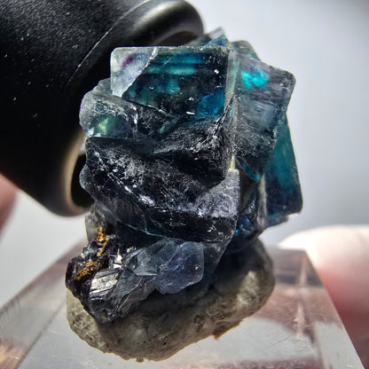 Phantom Fluorit Würfel Stufe, blau Butterfly Pocket, Okorusu, Namibia 30*25*16mm #12528