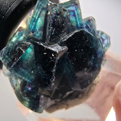 Phantom Fluorit Würfel Stufe, blau Butterfly Pocket, Okorusu, Namibia 30*25*16mm #12528