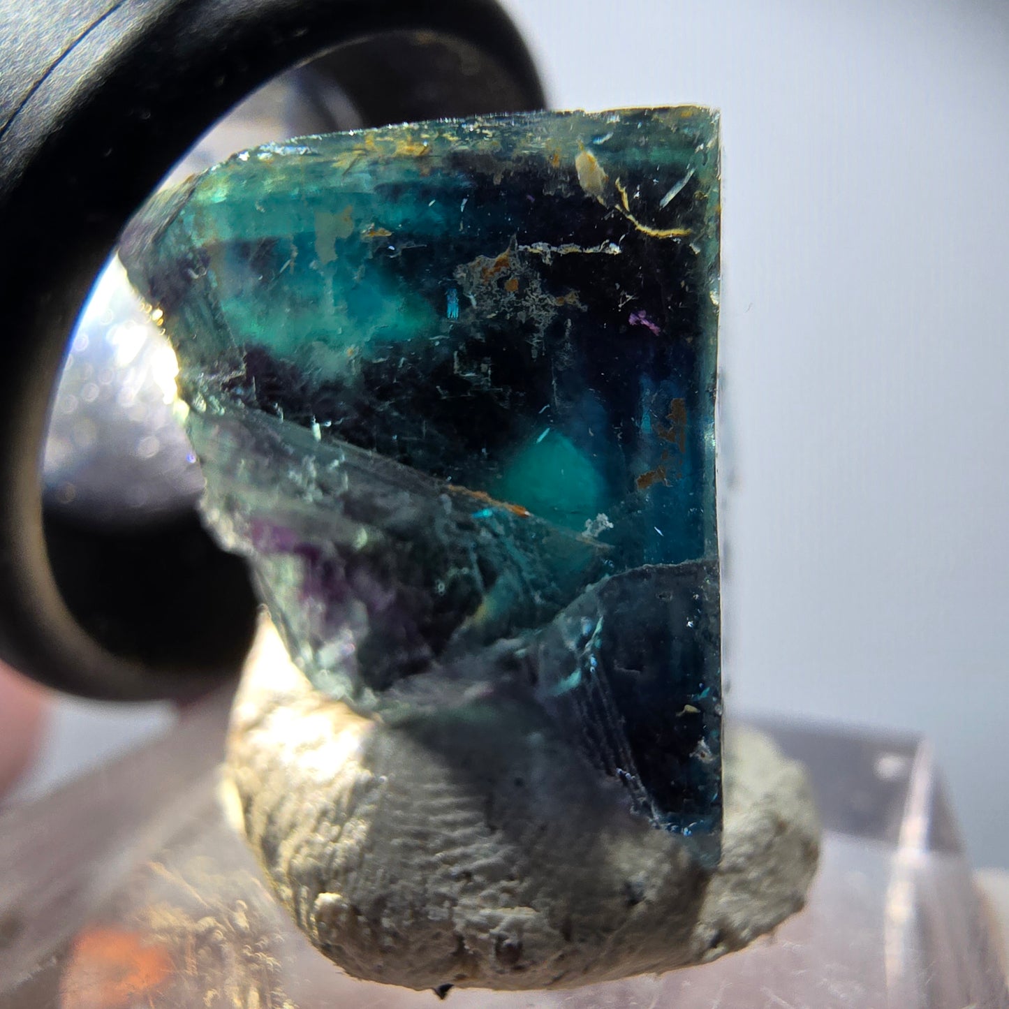 Phantom Fluorit Würfel Stufe, blau Butterfly Pocket, Okorusu, Namibia 24*22*15mm #12529