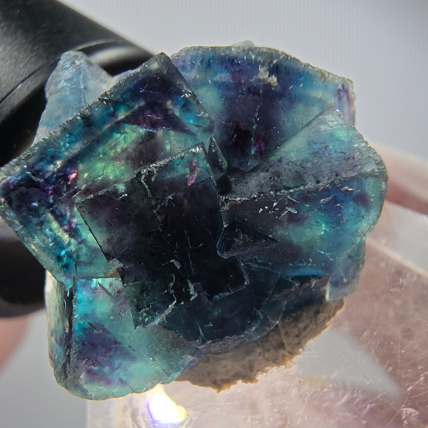 Phantom Fluorit Würfel Stufe, blau Butterfly Pocket, Okorusu, Namibia 26*24*10mm #12530
