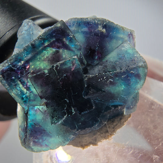 Phantom Fluorit Würfel Stufe, blau Butterfly Pocket, Okorusu, Namibia 26*24*10mm #12530