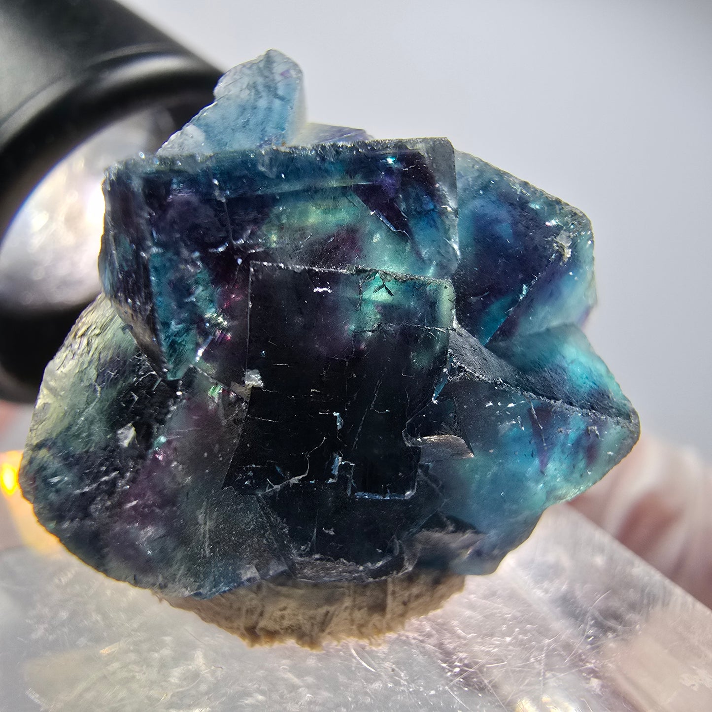 Phantom Fluorit Würfel Stufe, blau Butterfly Pocket, Okorusu, Namibia 26*24*10mm #12530