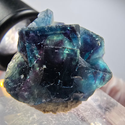 Phantom Fluorit Würfel Stufe, blau Butterfly Pocket, Okorusu, Namibia 26*24*10mm #12530