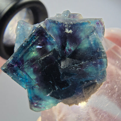 Phantom Fluorit Würfel Stufe, blau Butterfly Pocket, Okorusu, Namibia 26*24*10mm #12530