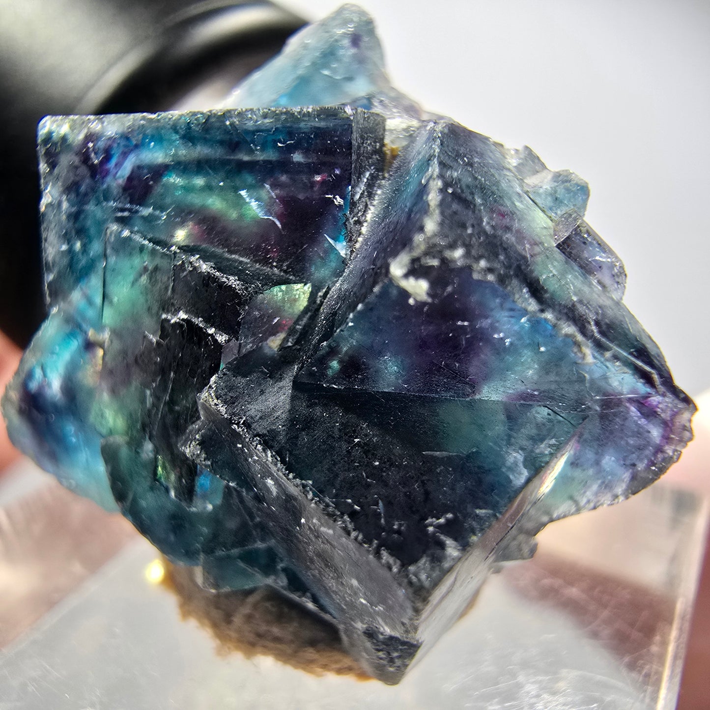 Phantom Fluorit Würfel Stufe, blau Butterfly Pocket, Okorusu, Namibia 26*24*10mm #12530