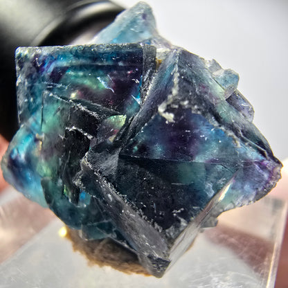 Phantom Fluorit Würfel Stufe, blau Butterfly Pocket, Okorusu, Namibia 26*24*10mm #12530