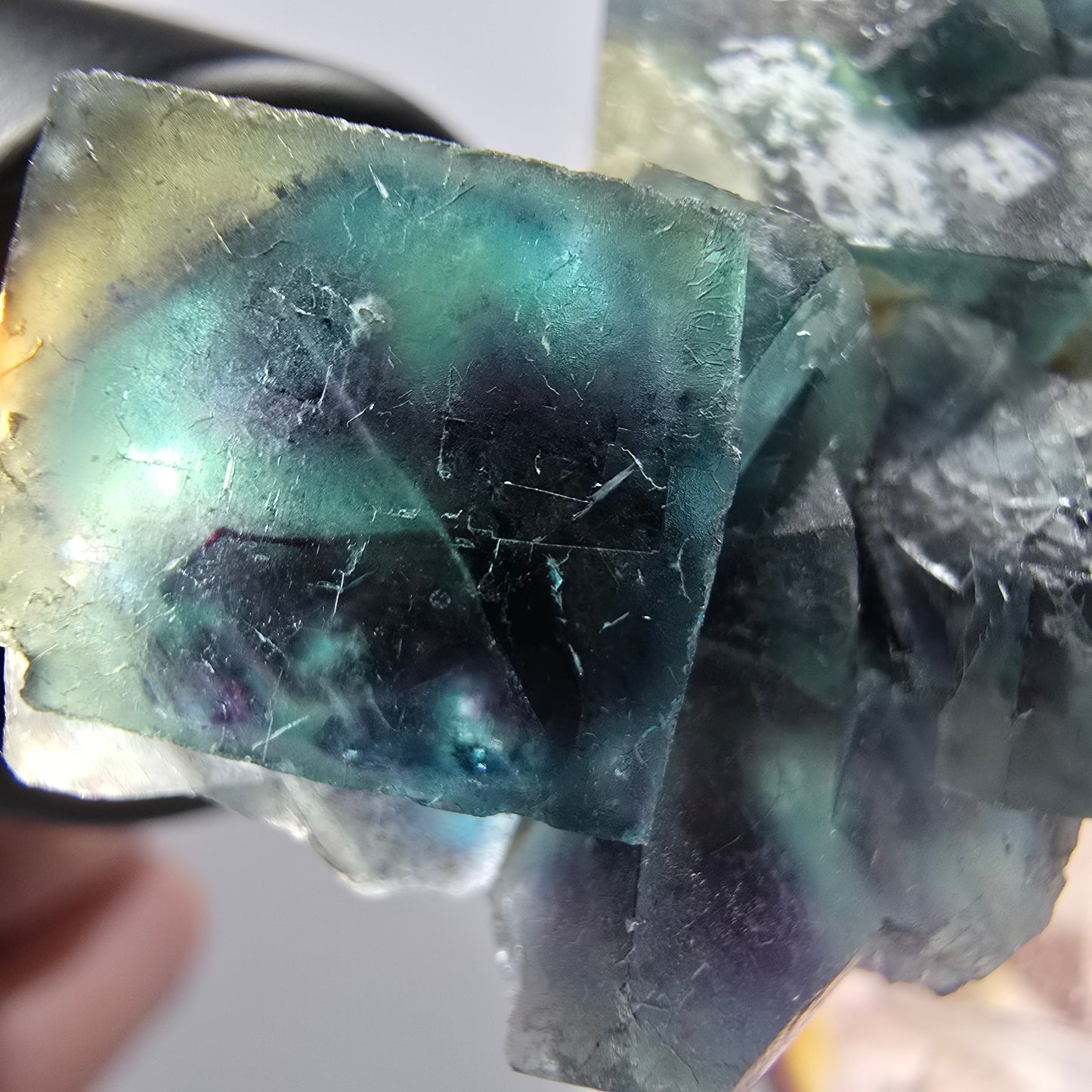Phantom Fluorite cube specimen, blue Butterfly Pocket, Okorusu, Namibia 46*31*16mm #12532
