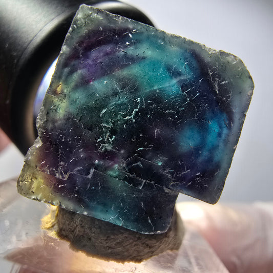 Phantom Fluorit Würfel Stufe, blau Butterfly Pocket, Okorusu, Namibia 23*22*13mm #12533