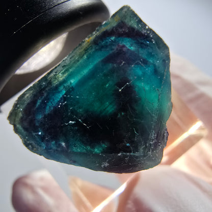 Phantom Fluorit Würfel Stufe, blau Butterfly Pocket, Okorusu, Namibia 23*23*15mm #12534