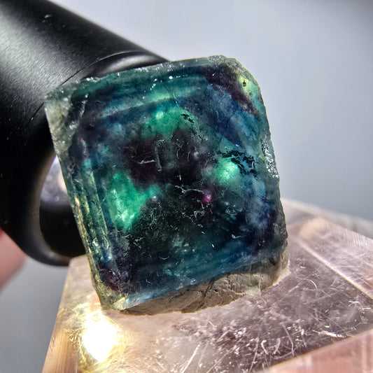 Phantom Fluorit Würfel Stufe, blau Butterfly Pocket, Okorusu, Namibia 23*23*14mm #12536