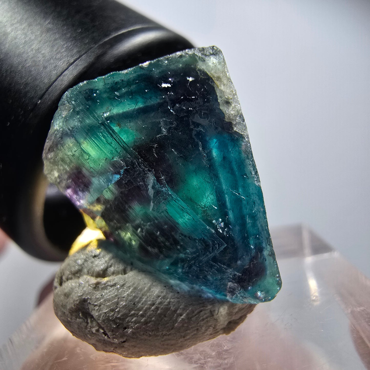 Phantom Fluorit Würfel Stufe, blau Butterfly Pocket, Okorusu, Namibia 23*23*14mm #12536