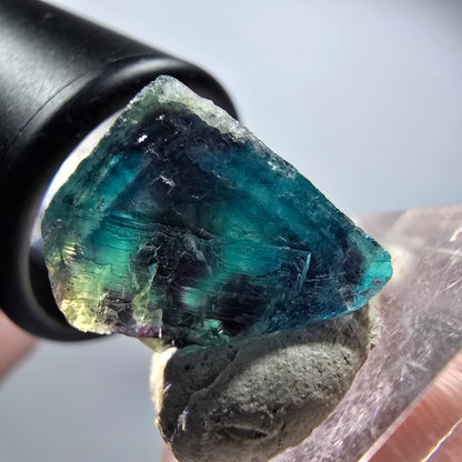 Phantom Fluorit Würfel Stufe, blau Butterfly Pocket, Okorusu, Namibia 23*23*14mm #12536