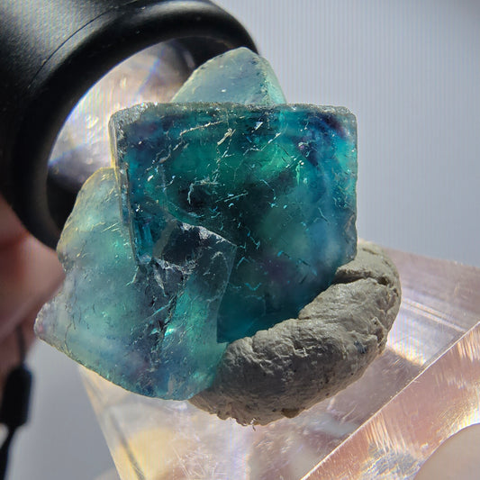 Phantom Fluorit Würfel Stufe, blau Butterfly Pocket, Okorusu, Namibia 25*20*16mm #12537