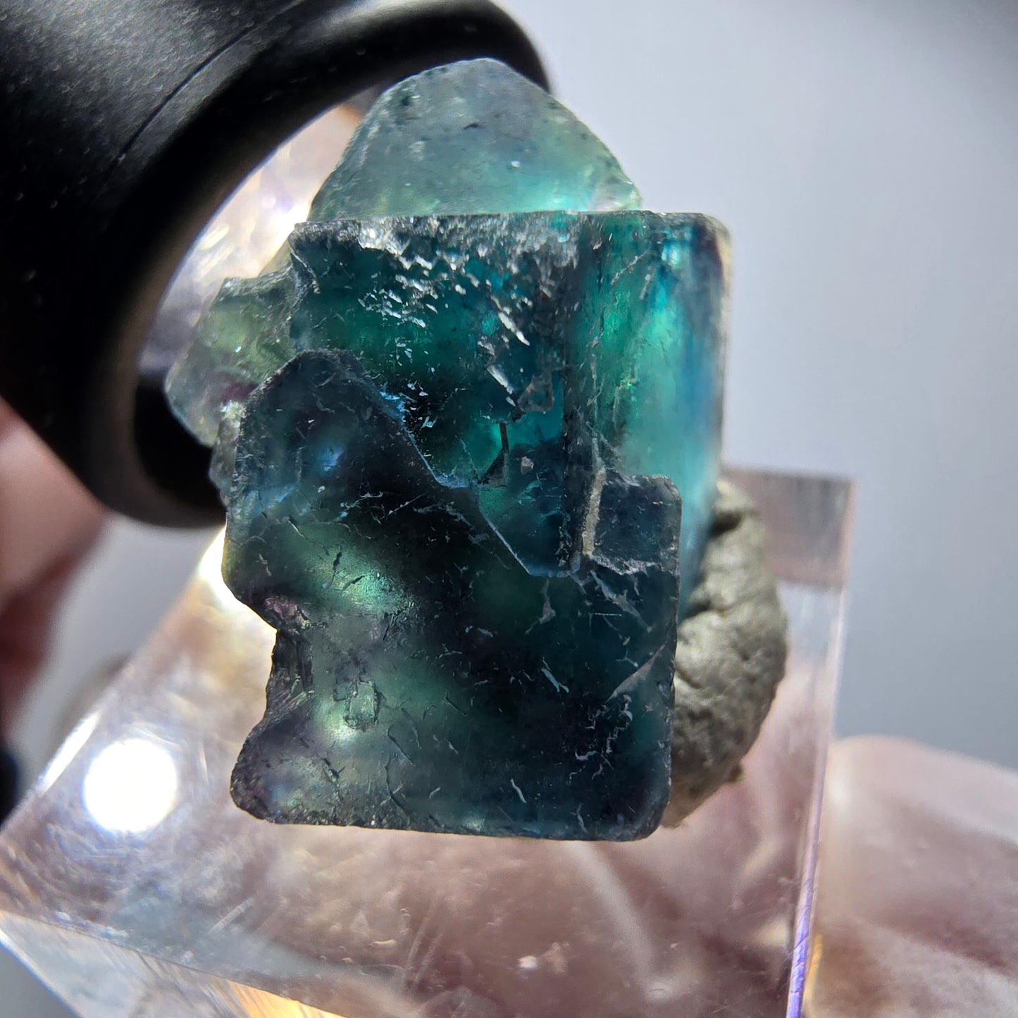Phantom Fluorit Würfel Stufe, blau Butterfly Pocket, Okorusu, Namibia 25*20*16mm #12537