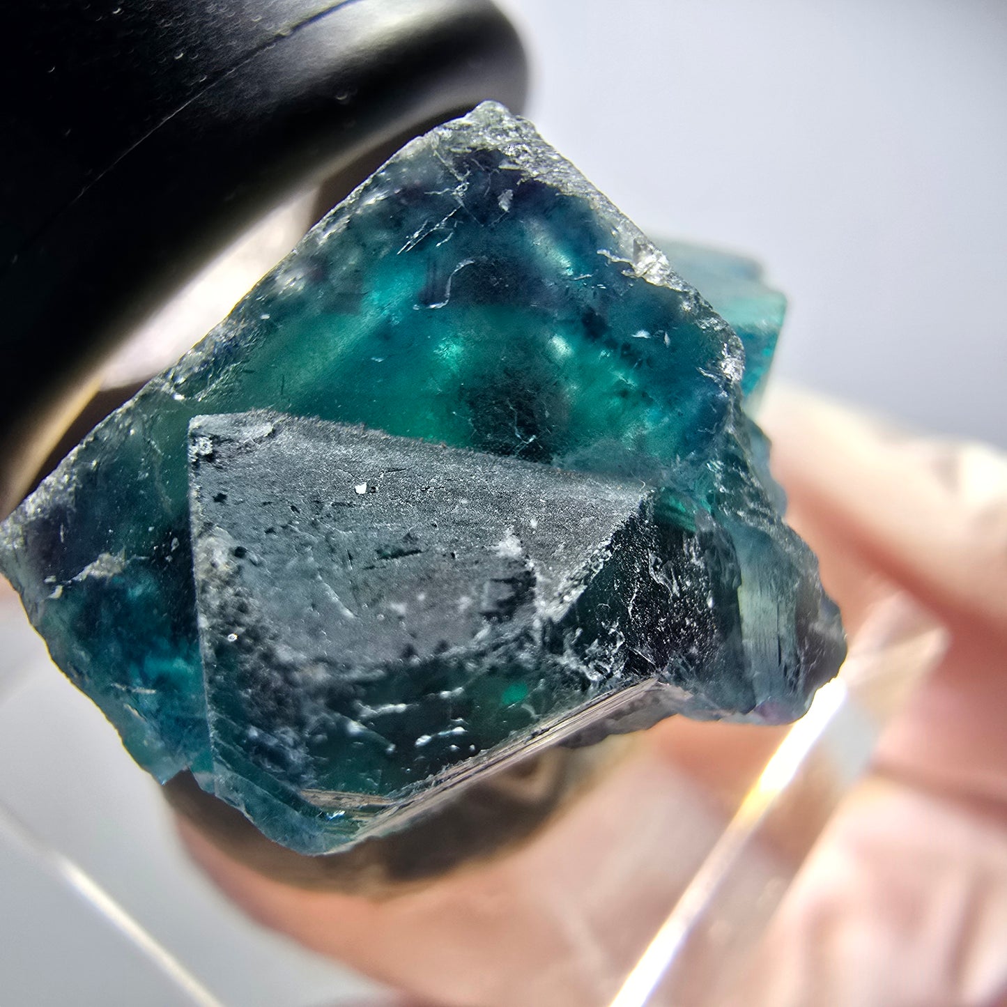 Phantom Fluorit Würfel Stufe, blau Butterfly Pocket, Okorusu, Namibia 25*20*16mm #12537