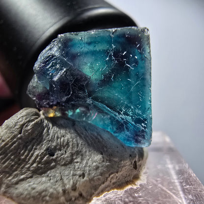 Spécimen de cubes de fluorine fantôme, bleu Butterfly Pocket, Okorusu, Namibie 17*17*13mm #12538