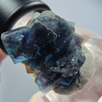 Phantom Fluorit Würfel Stufe, blau Butterfly Pocket, Okorusu, Namibia 27*24*16mm #12540