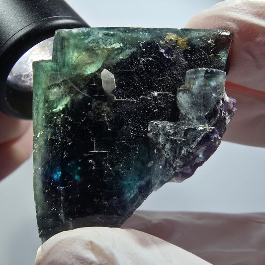 Phantom Fluorit Würfel Stufe, blau Butterfly Pocket, Okorusu, Namibia 52*44*31mm #12544