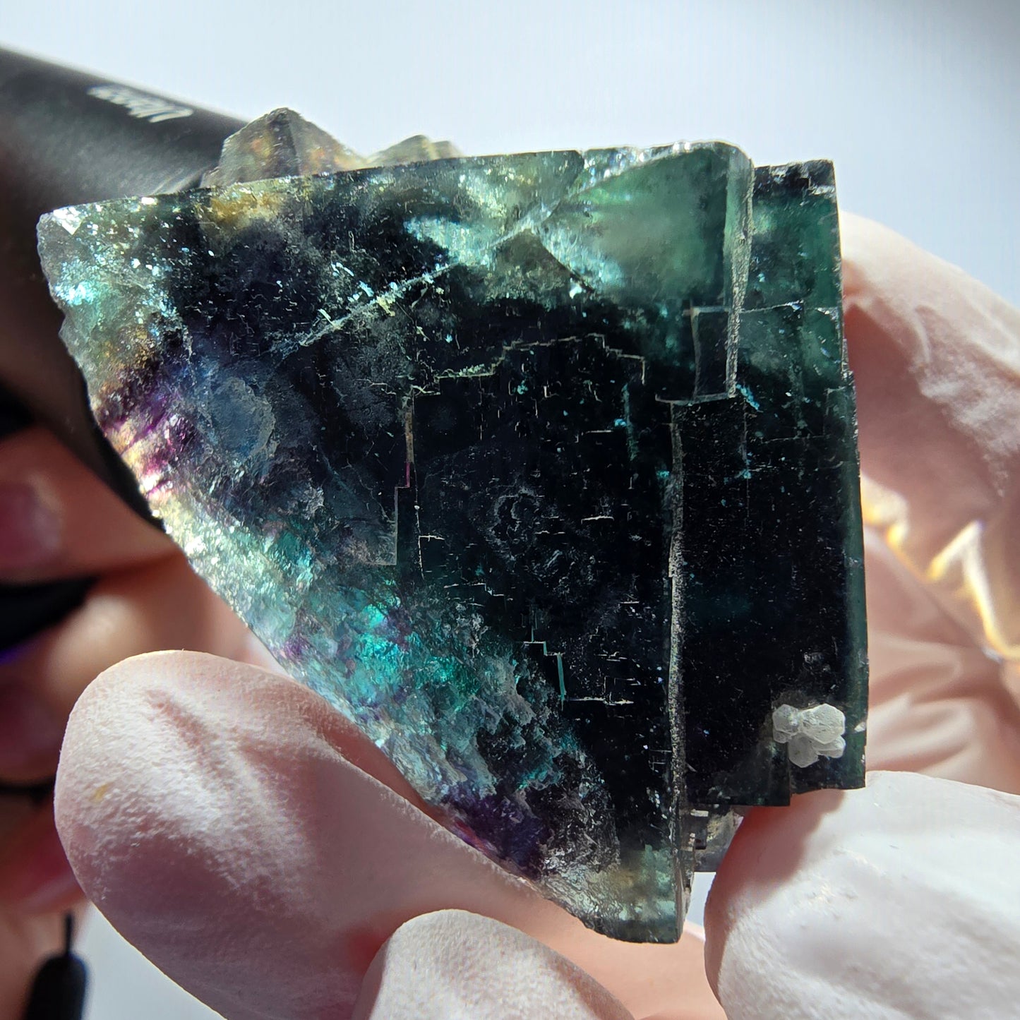 Phantom Fluorit Würfel Stufe, blau Butterfly Pocket, Okorusu, Namibia 52*44*31mm #12544